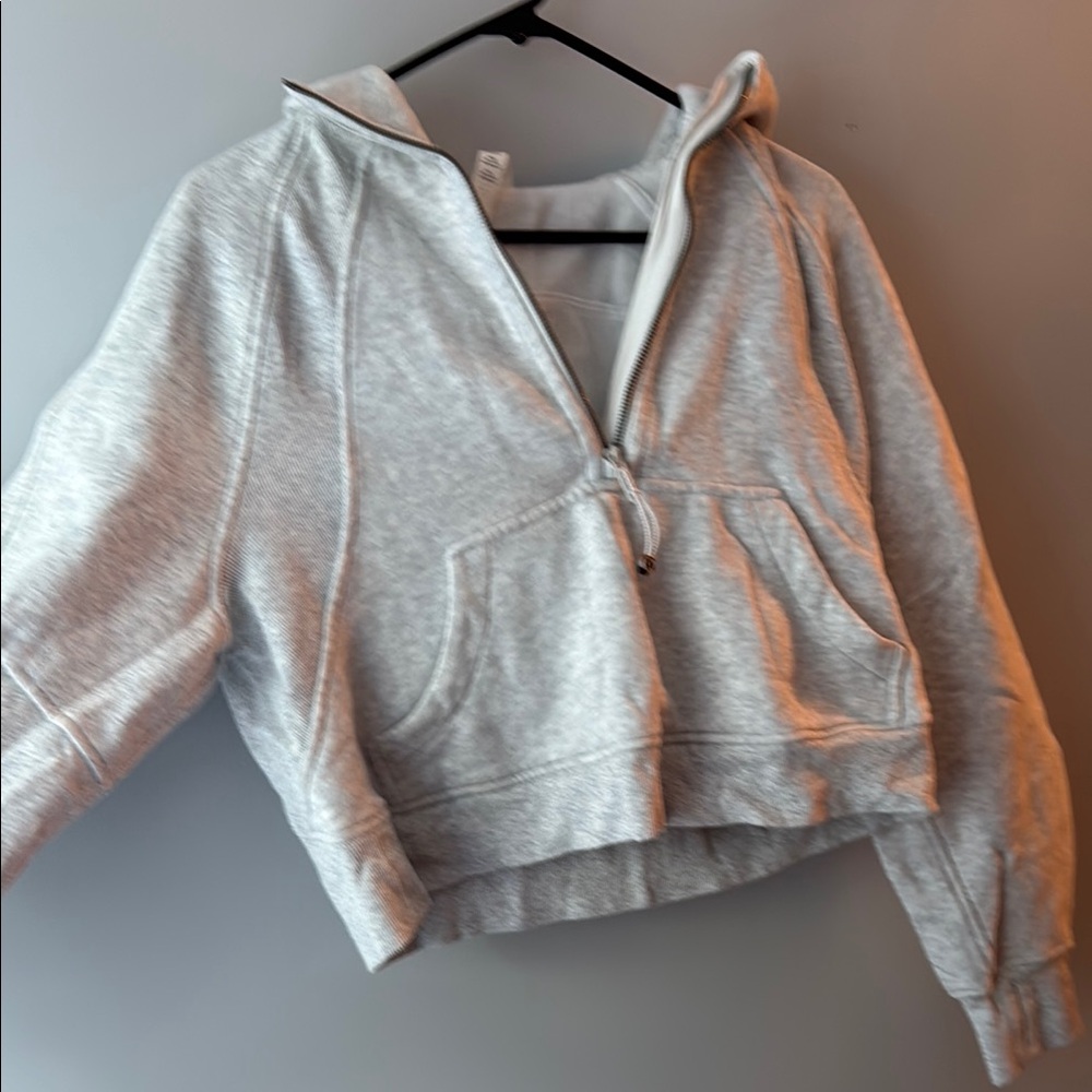 lululemon athletica Light Gray Cropped Zip Hoodie - Picture 3 of 6
